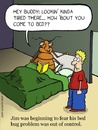 Cartoon: bed bug problem (small) by sardonic salad tagged bed bugs epidemic pests