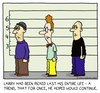 Cartoon: line up (small) by sardonic salad tagged police,line,up,criminal,loser,cartoon,comic,sardonic,salad
