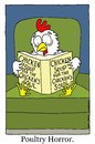 Cartoon: poultry horror (small) by sardonic salad tagged chicken,soup,cartoon,soul,comic,sardonicsalad