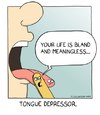 Cartoon: tongue depressor (small) by sardonic salad tagged tongue,depressor,cartoon,comic,humor,sardonic,salad