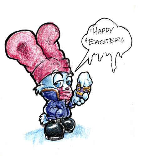 Cartoon: Happy Easter from CHILLY MIDWEST (medium) by Curbis_humor tagged bunny,winterlike