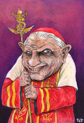 Cartoon: Benedetto XVI (medium) by beto cartuns tagged unpop,pope,vatican