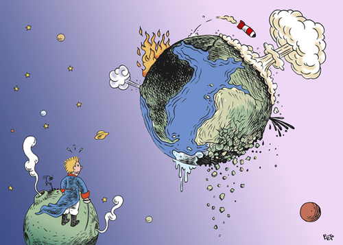 Cartoon: Le petit prince (medium) by beto cartuns tagged literature