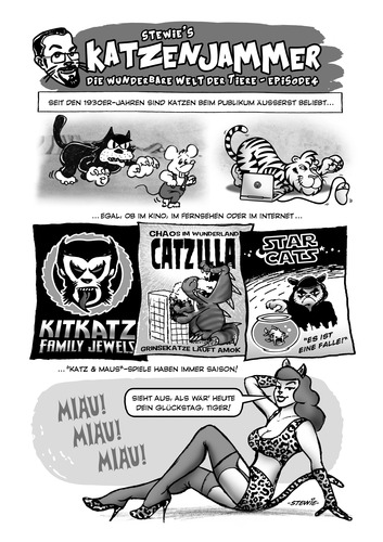 Cartoon: Die wunderbare Welt der Tiere (medium) by stewie tagged cats,cat,tiger,panther,leopard