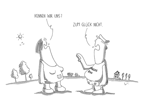 Cartoon: Bekanntschaft (medium) by SCHÖN BLÖD tagged thomas,luft,cartoon,lustig,kennen,treffen,bekannt,mann,frau,thomas,luft,cartoon,lustig,kennen,treffen,bekannt,mann,frau