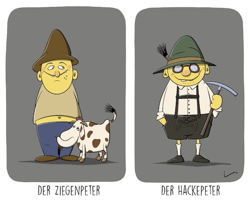 Cartoon: Peter (medium) by SCHÖN BLÖD tagged peter,ziegenpeter,hackepeter,ziege,hacke,peter,ziegenpeter,hackepeter,ziege,hacke