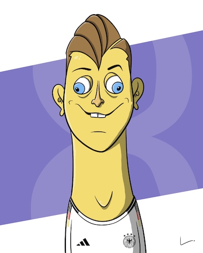 Cartoon: Toni Kroos (medium) by SCHÖN BLÖD tagged fußball,deutschland,spieler,toni,kroos,fußballprofi,fußballspieler,fußball,deutschland,spieler,toni,kroos,fußballprofi,fußballspieler