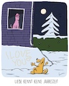 Cartoon: Liebe (small) by SCHÖN BLÖD tagged hund,hunde,liebe,schnee,winter,haus,pinkeln,pinseln