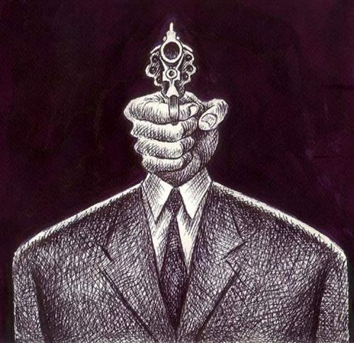 Cartoon: terrorist mind (medium) by javad alizadeh tagged terrorist,terror