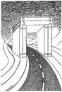 Cartoon: Arch (small) by ercan baysal tagged arch ercanbaysal türkiye turkey tattoo vision picture surreal fantasy daydream favorite poster bill word tag idea pen humour satire form white logo book black road line ink literature art
