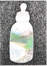 Cartoon: feeding bottle (small) by ercan baysal tagged nipple air water tree sky nature ercanbaysal black milk dirtiness art humor