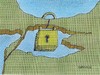 Cartoon: Lock (small) by ercan baysal tagged stanbul geography illustration türkiye handmade art artwork absurd bosphorus istanbul turkey turguie sea ercanbaysal ercan baysal map