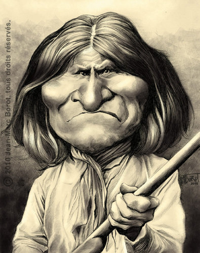 Cartoon: Geronimo (medium) by jmborot tagged geronimo,apache,indians,caricature,jmborot
