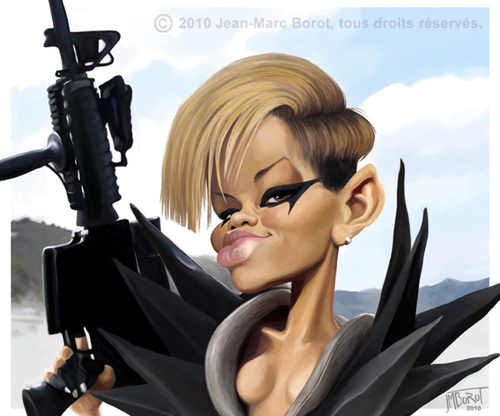 Cartoon: Rihanna (medium) by jmborot tagged rihanna,caricature,jmborot