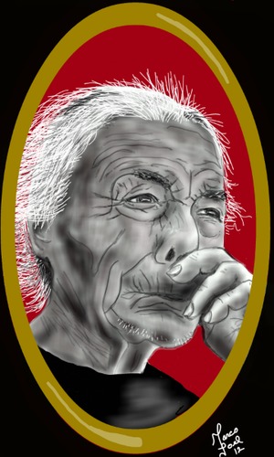 Cartoon: old woman from Braganca Portugal (medium) by loboloco tagged old,woman,people