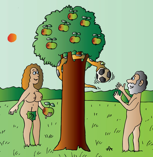 Cartoon: Adam and Eve (medium) by Alexei Talimonov tagged adam,eve