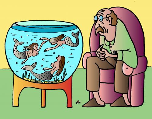Cartoon: Akvarium (medium) by Alexei Talimonov tagged akvarium,man,woman,