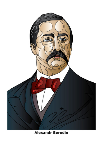 Cartoon: Alexandr Borodin (medium) by Alexei Talimonov tagged borodin