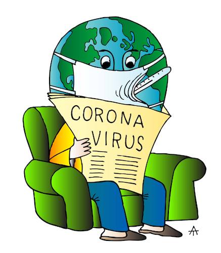 Cartoon: Corona virus (medium) by Alexei Talimonov tagged virus