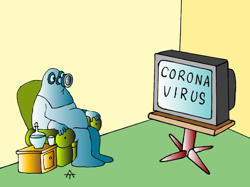 Cartoon: Corona virus (medium) by Alexei Talimonov tagged corona,virus