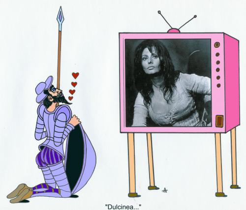 Cartoon: Dulcinea (medium) by Alexei Talimonov tagged sophia,loren,dulcinea