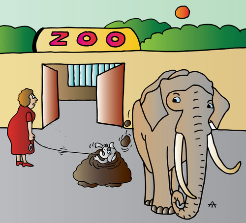 Cartoon: Elephant (medium) by Alexei Talimonov tagged elephant