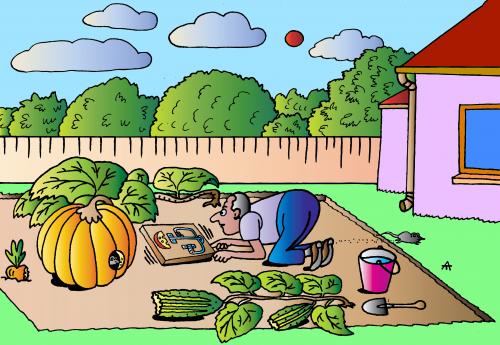Cartoon: Garden And Trap (medium) by Alexei Talimonov tagged garden,trap