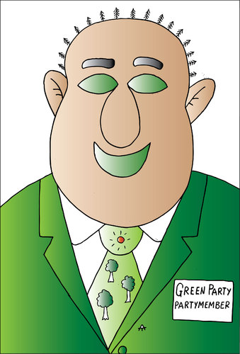 Cartoon: Green Party Member (medium) by Alexei Talimonov tagged green,party