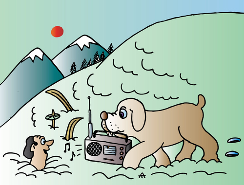 Cartoon: In The Mountains (medium) by Alexei Talimonov tagged mountains
