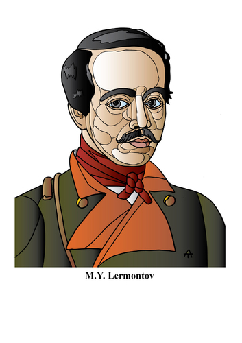 Cartoon: Lermontov (medium) by Alexei Talimonov tagged lermontov