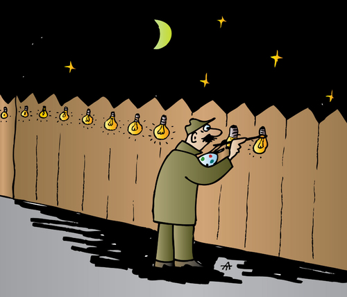 Cartoon: Night (medium) by Alexei Talimonov tagged night