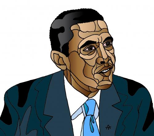 Cartoon: Obama (medium) by Alexei Talimonov tagged barack,obama,usa,elections,president