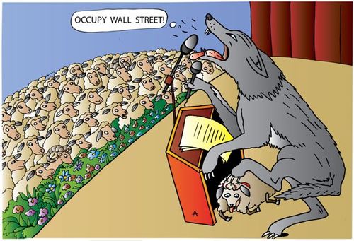 Cartoon: Occupy Wall Street (medium) by Alexei Talimonov tagged occupy,wall,street