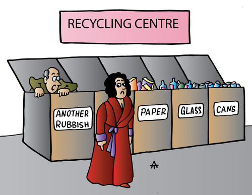 Cartoon: Recycling centre (medium) by Alexei Talimonov tagged recycling