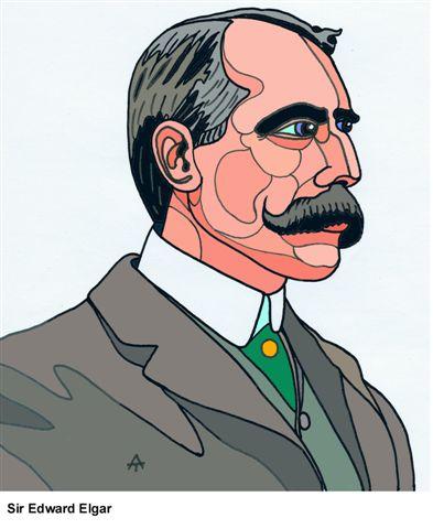 Cartoon: Sir Edward Elgar (medium) by Alexei Talimonov tagged composer,musician,edward,elgar