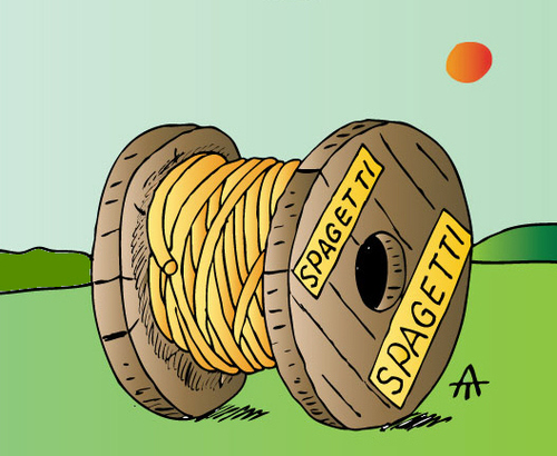Cartoon: Spagetti (medium) by Alexei Talimonov tagged spagetti