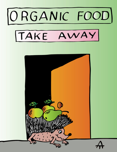 Cartoon: Take Away (medium) by Alexei Talimonov tagged organic,food