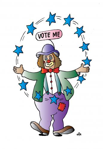 Cartoon: Vote me (medium) by Alexei Talimonov tagged elections,eu,european,union