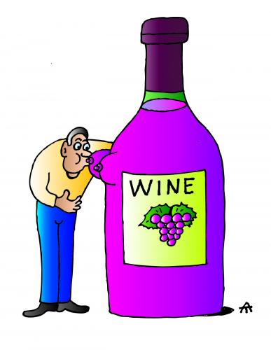 Cartoon: Wine (medium) by Alexei Talimonov tagged wine,alcohol