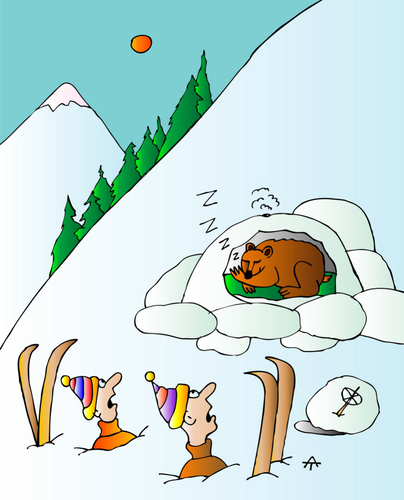 Cartoon: Winter (medium) by Alexei Talimonov tagged winter,snow,bear