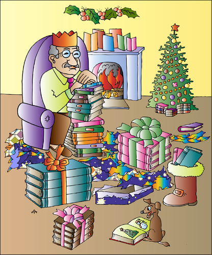 Cartoon: Xmas (medium) by Alexei Talimonov tagged xmas,christmas,books