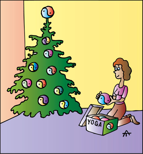Cartoon: Xmas (medium) by Alexei Talimonov tagged xmas,christmas,yoga