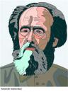 Cartoon: Alexander Solzhenitsyn (small) by Alexei Talimonov tagged author,literature,books,alexander,solzhenitsyn
