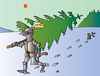 Cartoon: Knight and Xmas tree (small) by Alexei Talimonov tagged knight,xmas