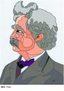 Cartoon: Mark Twain (small) by Alexei Talimonov tagged author,literature,books,mark,twain