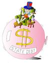 Cartoon: State Debt (small) by Alexei Talimonov tagged debt