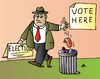 Cartoon: Vote here! (small) by Alexei Talimonov tagged voting,election