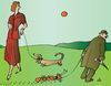 Cartoon: Woman and dog (small) by Alexei Talimonov tagged woman,dog,pets