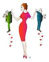 Cartoon: Woman and men (small) by Alexei Talimonov tagged woman,men,love