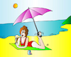 Cartoon: Woman on Beach (small) by Alexei Talimonov tagged beach
